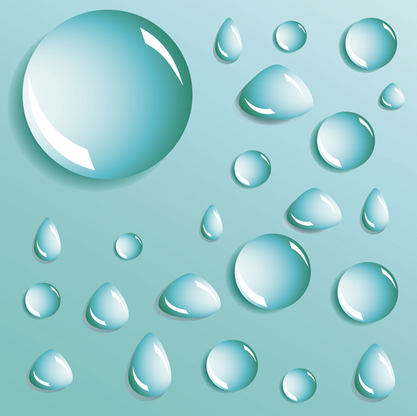 free vector Different shapes of water droplets water droplets vector